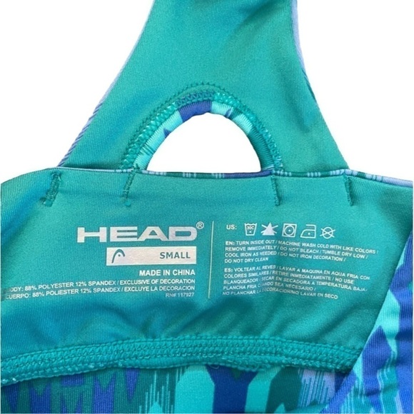 HEAD two piece tennis outfit skort set size sm blue green lavender like new - Picture 3 of 13